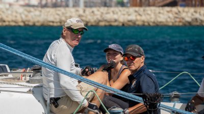 El Real Club Náutico de La Línea completa con éxito la sexta prueba del Campeonato Interclubs del Estrecho en una intensa jornada de levante